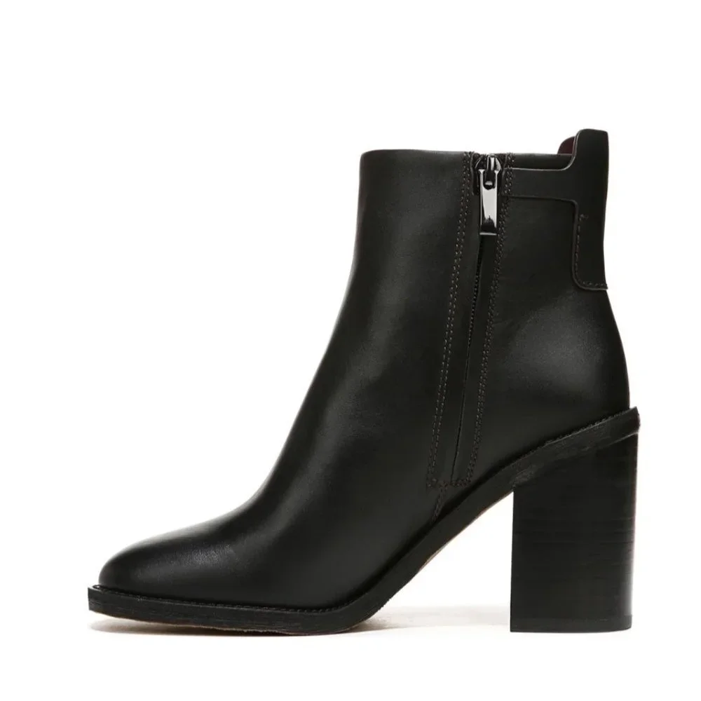 Franco Sarto Women's Rivet Block Heel Ankle Boot_10